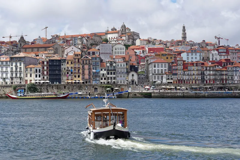 Porto’s riverfront seen from the Gaia side of the Douro